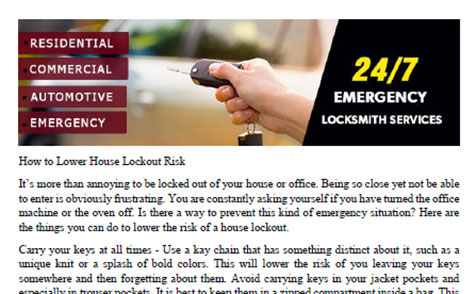 How to Lower House Lockout Risk in Tomball - Click to download