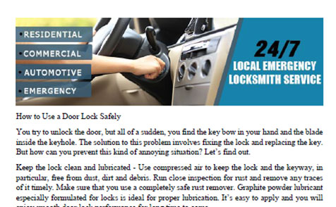How to Use a Door Lock Safely in Tomball - Click to download
